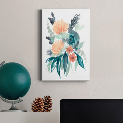 " Teal & Peach Bouquet I "