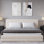 Viski Upholstered Platform Bed In Brun Boucle