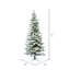 Utica Flocked Fir Slim Artificial Christmas Tree-2128915034