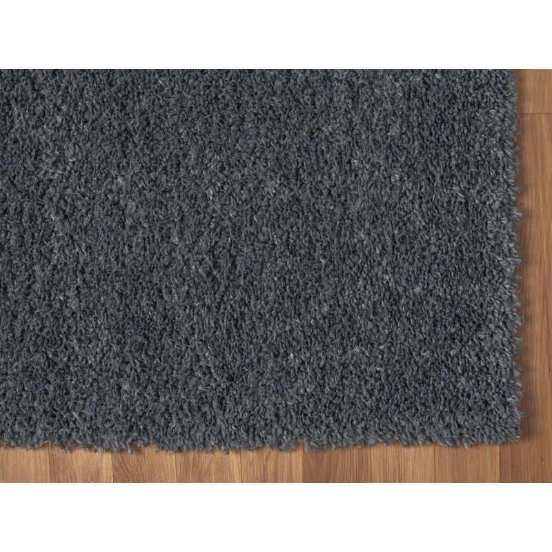 Shaggy Lush dark grey Rug, Runner 80 x 300cm