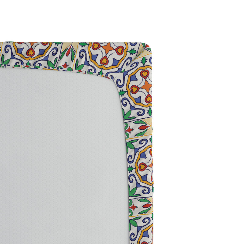 Microfiber Geometric Fitted Sheet, Full Fitted Sheet