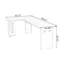 Bureau brun en bois massif en forme de L + fer-108066731-108066730