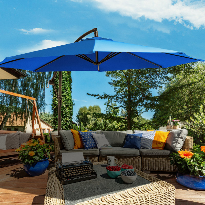 Parasol en porte-à-faux 120 po Haque, Orange