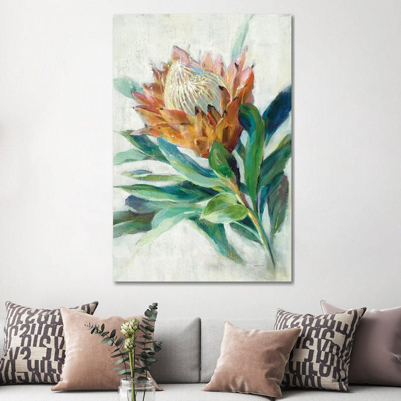 Protea by Danhui Nai - Wrapped Canvas Print, 152.5 cm H x 101.5 cm W