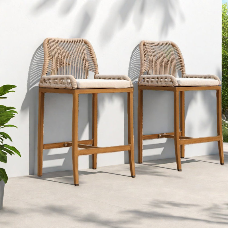 Ensemble de 2 tabourets de patio