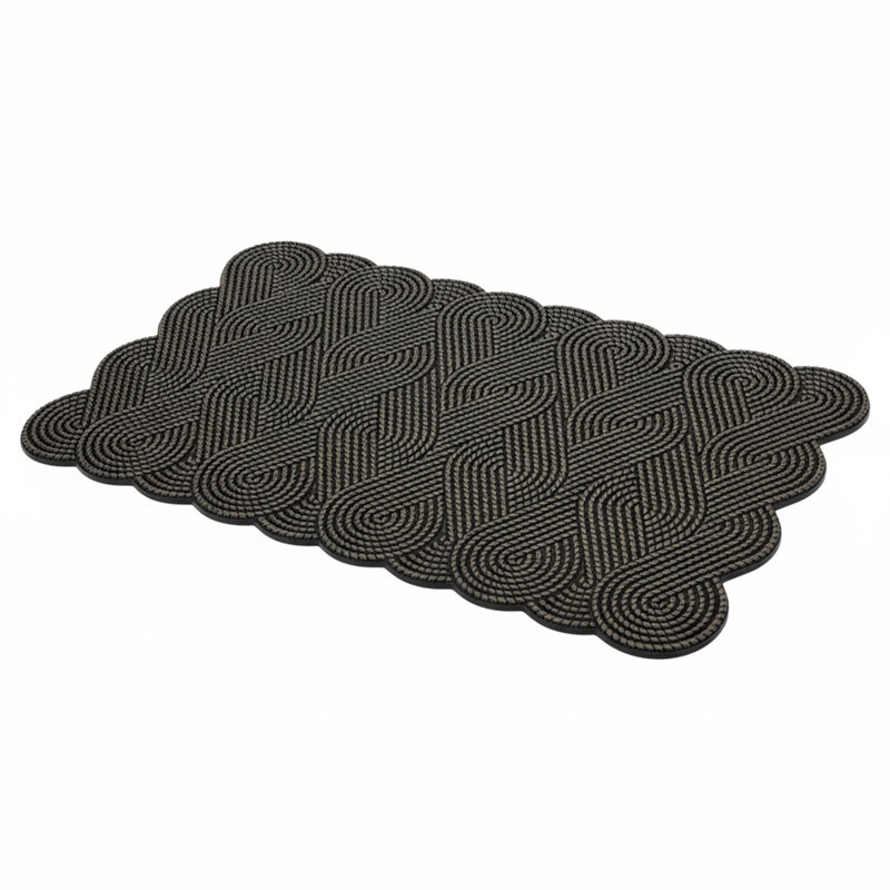Tapis cuivre cuivré noué 18 po x 30 po, Or nouveau