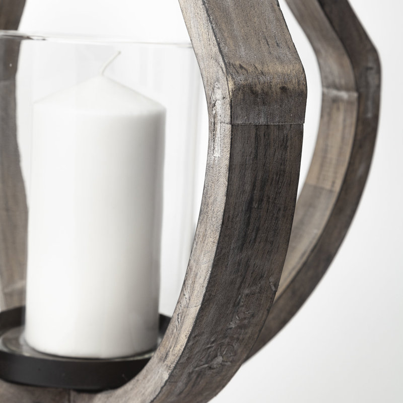 Hurricane Candle Holder, 25'' H x 11'' W x 11'' D