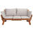 Stockbridge 73.82'' Wide Straight Acacia Patio Daybed with Cushions-1133079362-1133079363