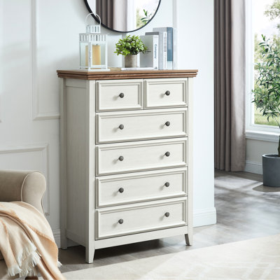 Commode 6 tiroirs Beige