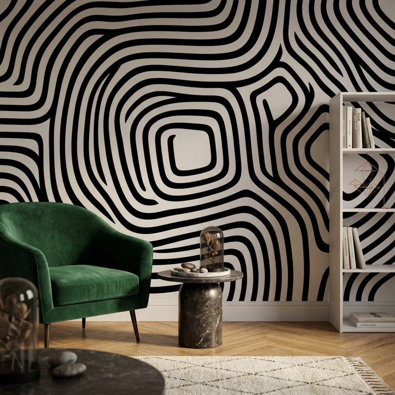 White Background Wallpaper Topographic Map Removable Wall Decor, Textured Non-Pasted, 200"x120"