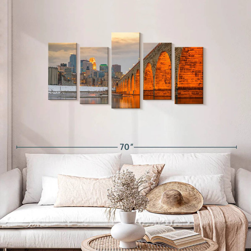 Pont en pierre Senne Minneapolis, H 24 po x l 49 po