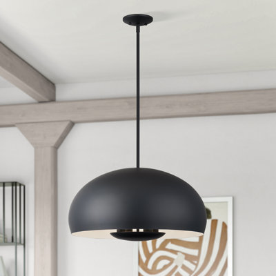 Luminaire suspendu noir 4 lumières Domma