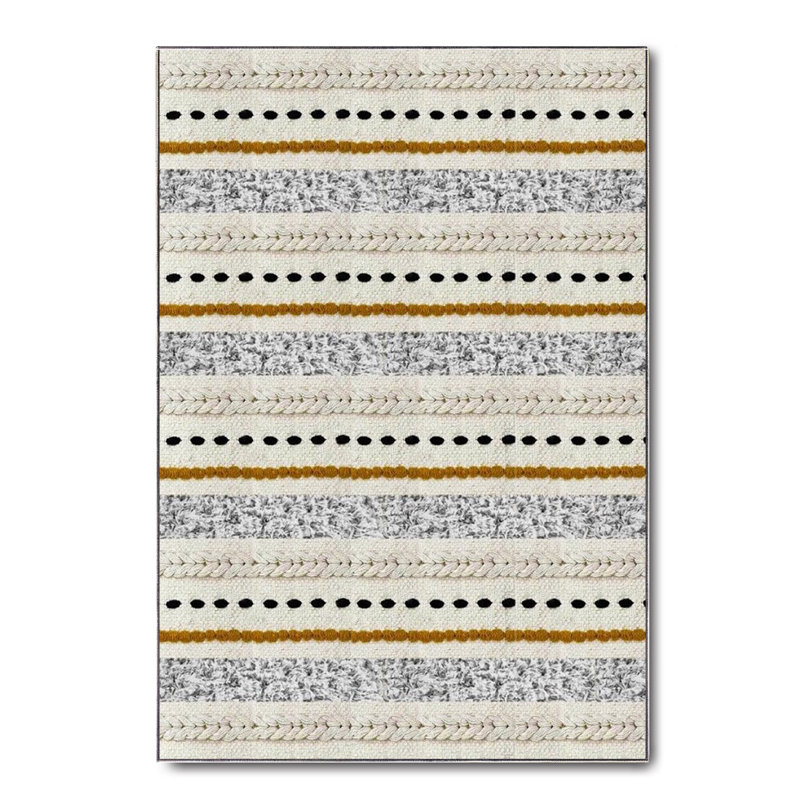Tapis en coton Taliyah, Tapis de couloir 2 pi 7 po x 5 pi 11 po