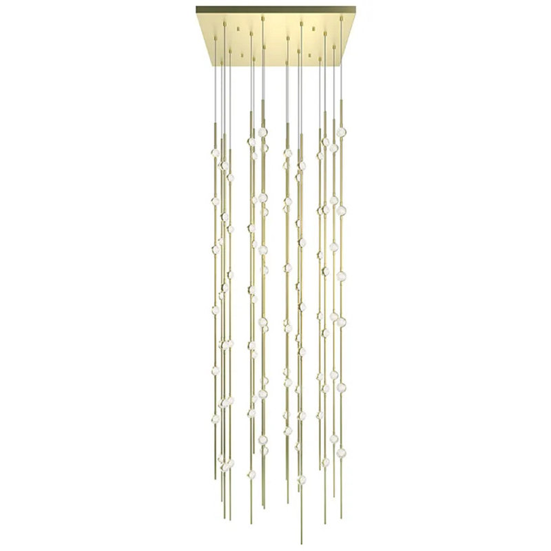 Constellation 96 - Light LED Pendant, Clear, Satin Brass, 3000K