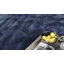 Brunello Modern Handmade Silky Nylon Navy Area Rug-776581587