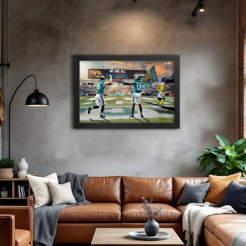 Affiche encadrée 14" x 20" des Jacksonville Jaguars (NFL) - 2 joueurs, NFL Jacksonville Jaguars