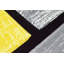Tapis gris et jaune clair à motif abstrait 3D Mccampbell-40067183