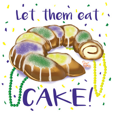 Let Them Eat Cake 1 Piece Wrapped Canvas Wall Art