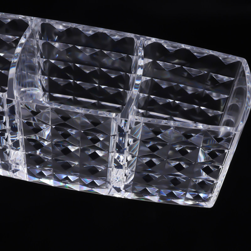 Plastic 3 Compartment Makeup Organizer