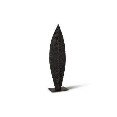 Carved Leaf on Stand Sculpture