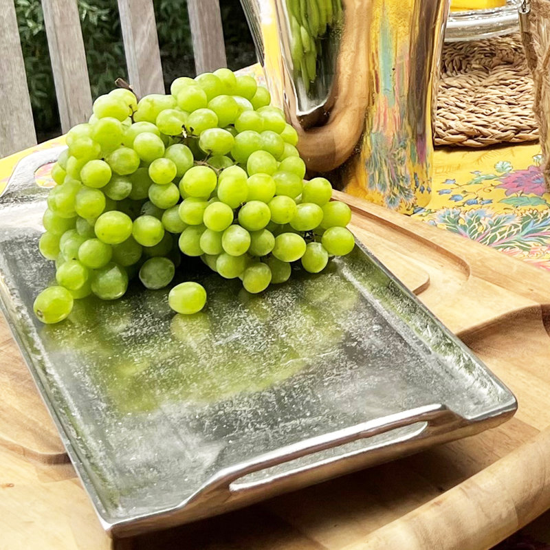 Zeynep Silver Metal Trays_ Set of 2
