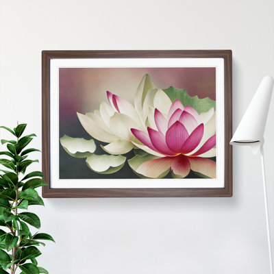 Harmonious Lotus Flowers - Single Picture Frame Print