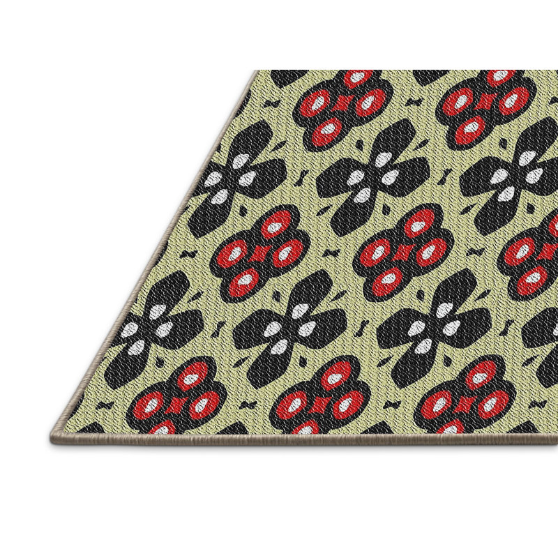 Tapis rouge / bleu Ferentz, Rectangle 2 pi x 3 pi