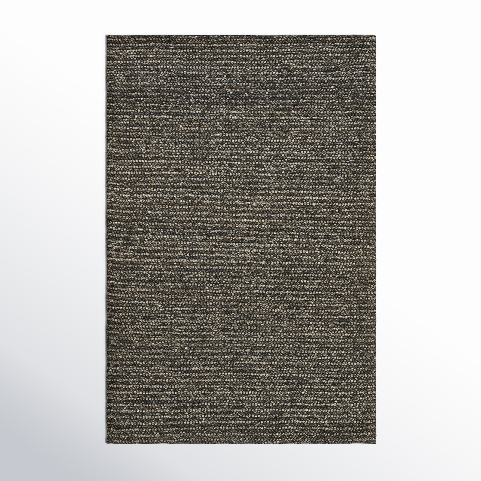 Asta Gray Hand-Woven Wool Rug, Rectangle 6' x 9'