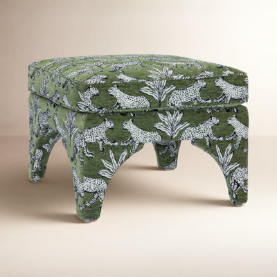 Leopard Jacquard Ottoman