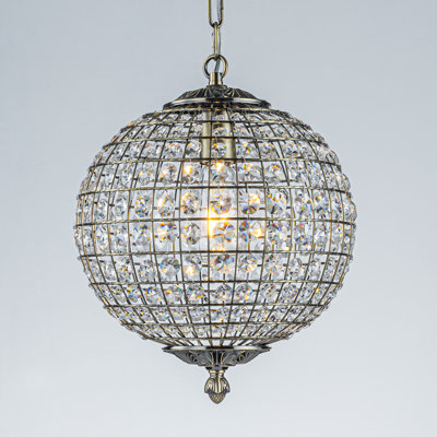  Lustre globe en bronze antique Jaemir