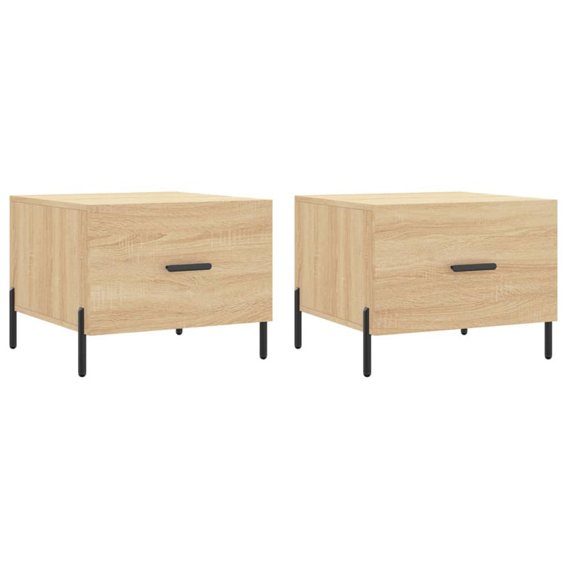 Four Leg Coffee Table with Storage, sonoma oak