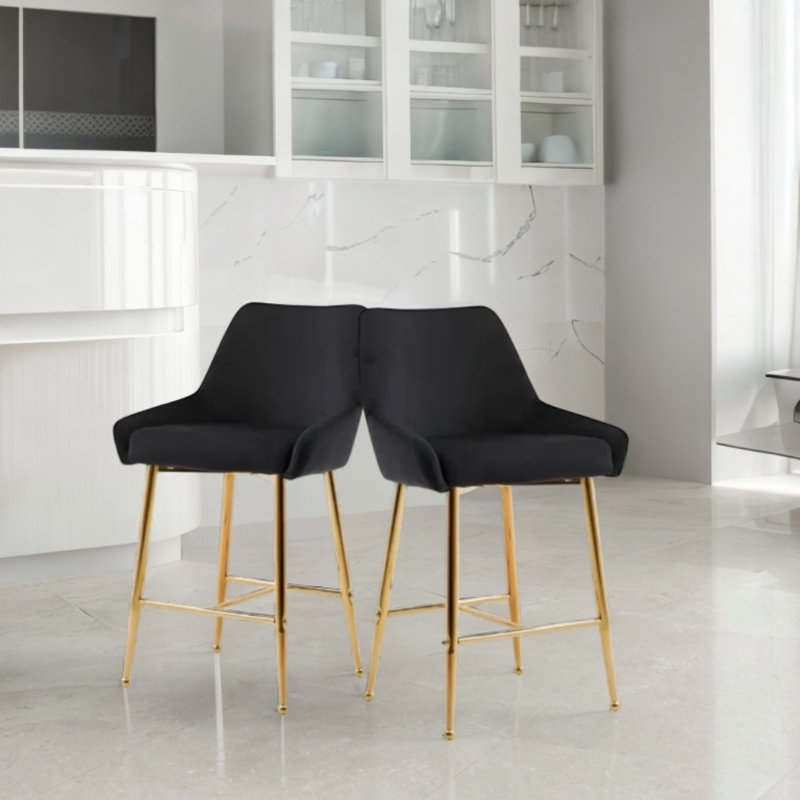 Tabouret de comptoir Nevaehrose, Noir, noir, noir, noir