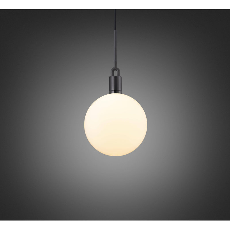 Linear Knurl 1 - Light LED Pendant, Opal, Gun Metal