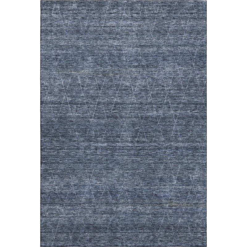 Tapis géométrique de qualité supérieure lavable à la machine Gurubaksh AMF1165, Rectangle 10 pi x 14 pi