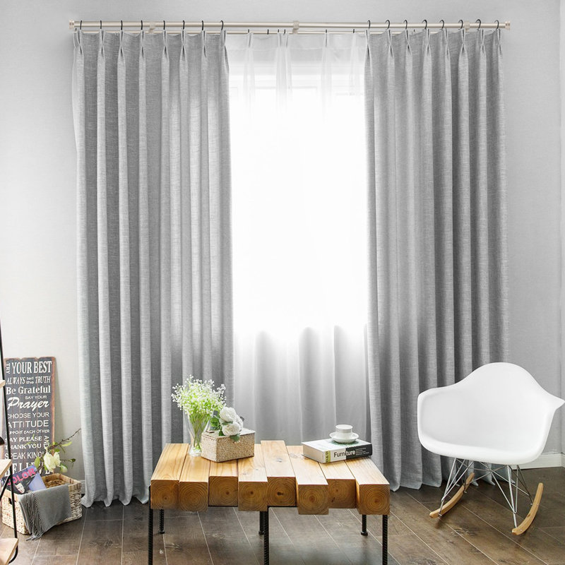 Kynley Steel Adjustable Double Curtain Pole, 28" - 48", Pewter