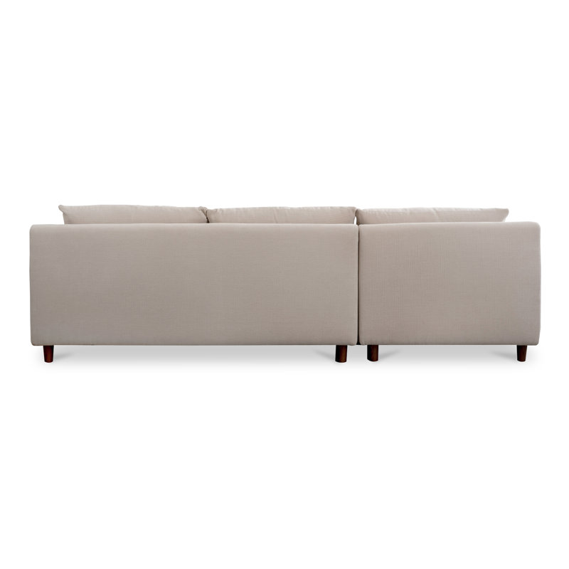 Hutton 2 - Piece Chaise Sectional, Left Hand Facing, Beige Crypton® Chenille