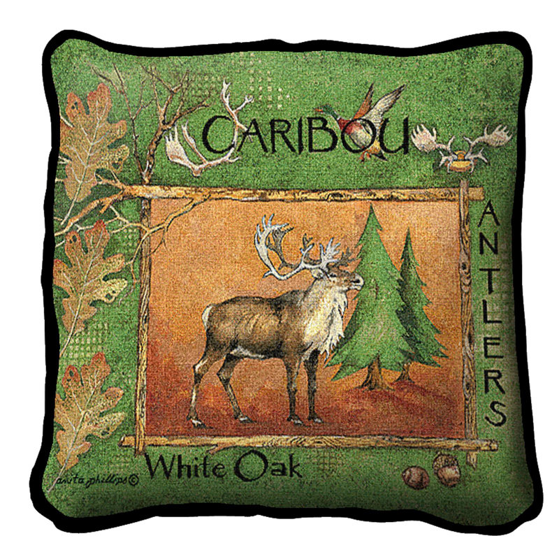 Coussin décoratif en coton Caribou