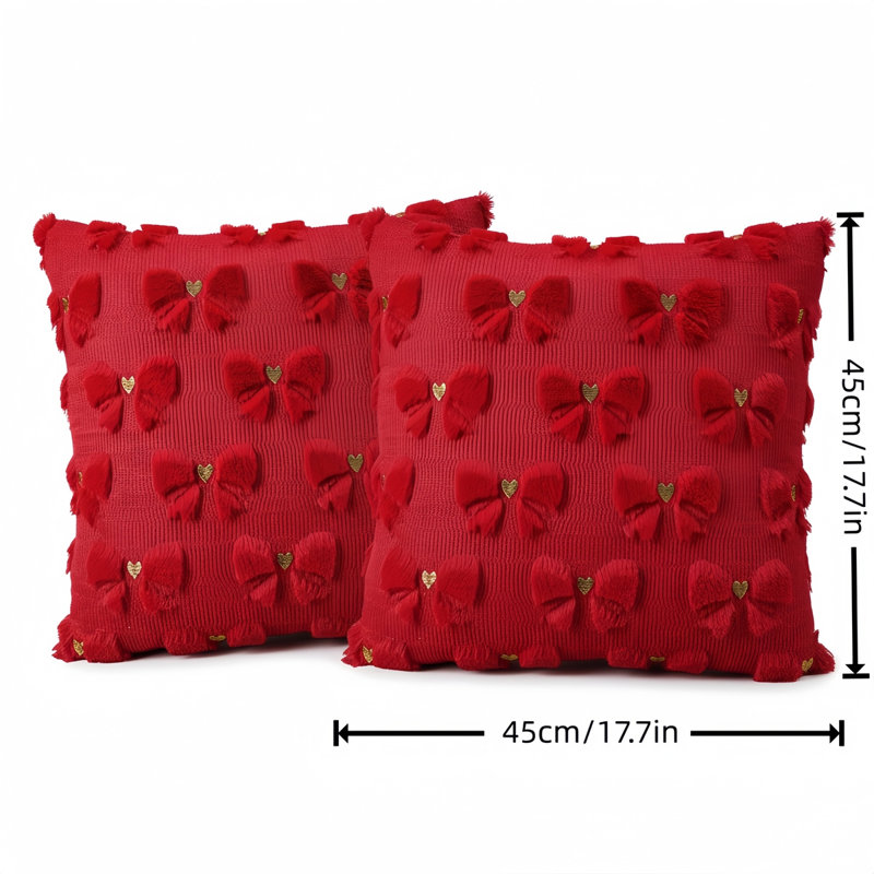 Ensemble de 2 housses de coussin, Red