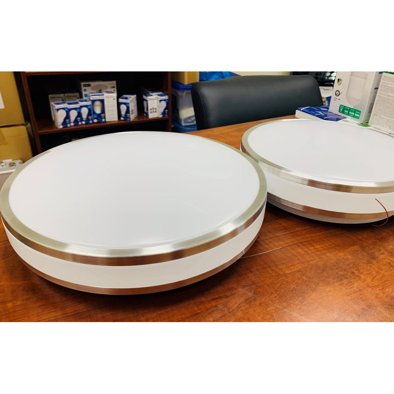 Plafonnier encastré circulaire simple 14 po à 1 lumière Stadefeld, 3000 K