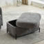 Grand repose-pieds avec rangement en chenille l 30,3 po pour salon, entrée, couloir, gris anthracite