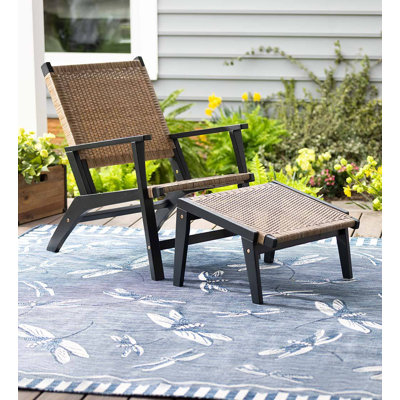 Chaise de patio inclinable avec repose-pieds Claytor