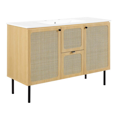 Ensemble de meuble-lavabo simple 48 po noir Chauer
