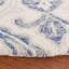 Tapis bleu marine / crème en laine touffeté à la main Hicat Ikat-1600110600