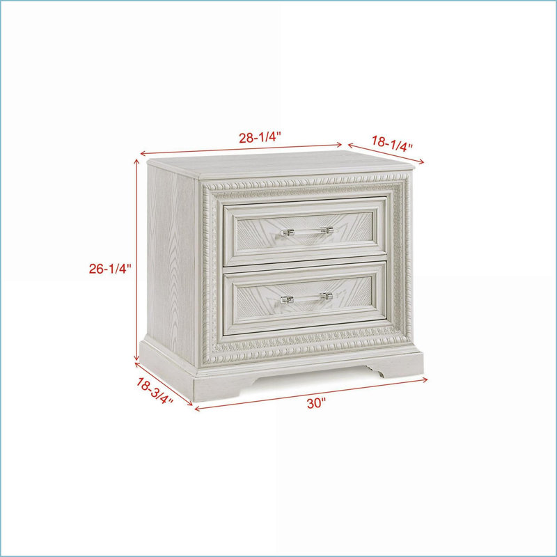 Table de chevet 2 tiroirs Transitional