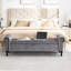 Banc de rangement en velours 66,9 po-1040864213