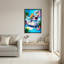 Ensemble de 1 tableau sur toile représentant un requin et un hamster dans une baignoire-353472633