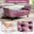 Luxurious Velvet Upholstered Bench With Two Pillows, Button Tufted Ottoman For Comfort And Style In Any Room-477027756