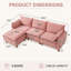 Titre du produit:
Canapé modulaire en L à 3 places en chenille 108,5 po Avelquessa avec repose-pieds mobile, sièges à ressorts ensachés et housses de coussin de dossier amovibles-16111413