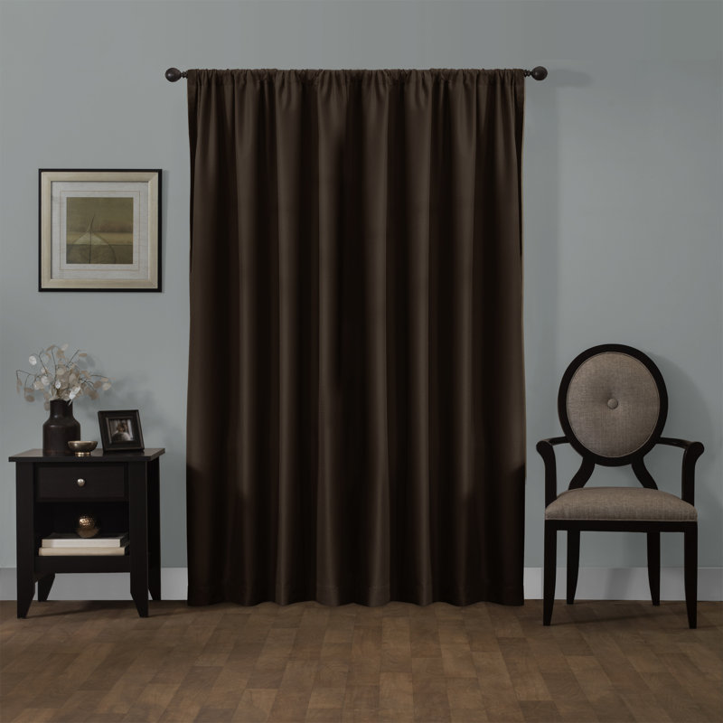 Curtain Single Panel, 50" W x 84" L, Chocolate