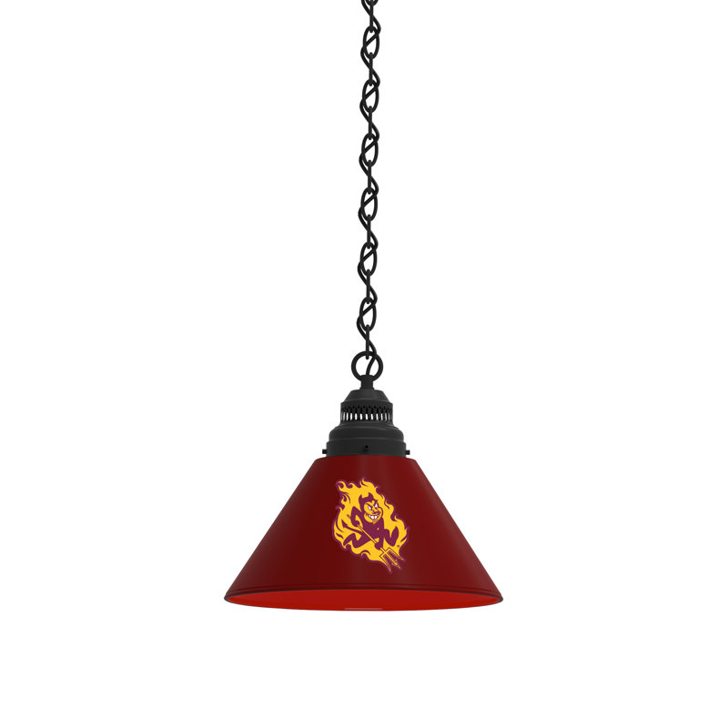 1 - Light Single Pendant, Black, Arizona State Sun Devils with Sparky logo